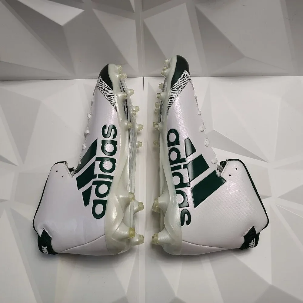 Adidas Mens Football Cleats 18 White Green Shoe Lacrosse Freak X Carbon High - Picture 9 of 15
